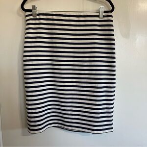 Old Navy Navy and White Striped Pencil Skirt